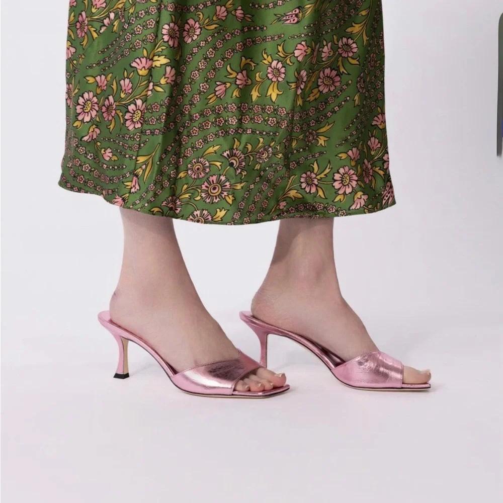 ❗️SOLD❗️JIMMY CHOO SKYE 70 MULE - ROSE METALLIC - Picture 8 of 8